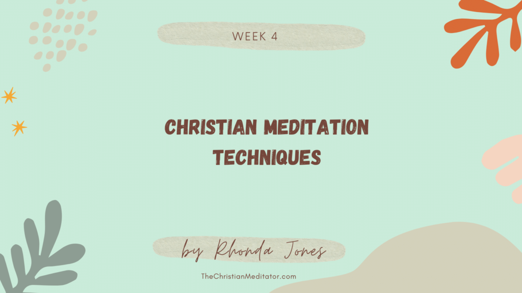christian meditation techniques
