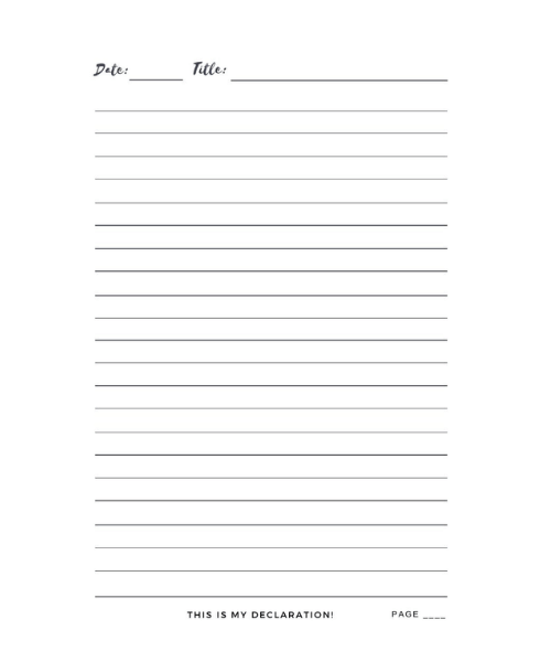 prayer & declaration journal prayer & declaration journal