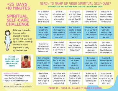 Spiritual self care challenge
